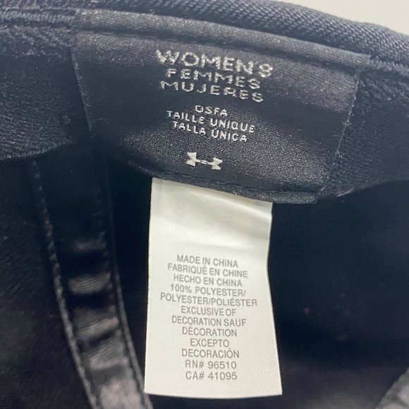 Under Armour Snapback Hat Black Embroidered Logo on Black Womens Cap NWoT - Picture 9 of 9